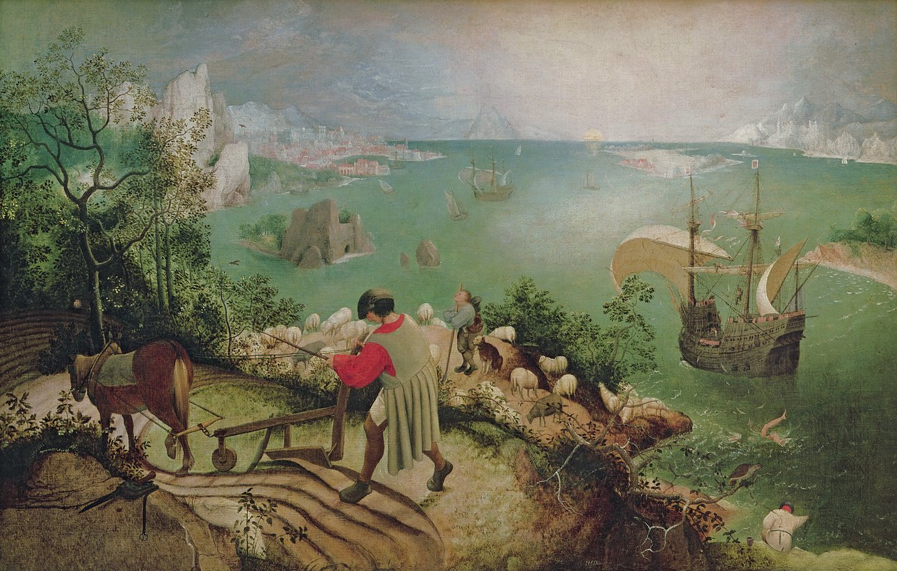 Paisaje con la caída de Ícaro, c.1558 de Pieter Bruegel the Elder