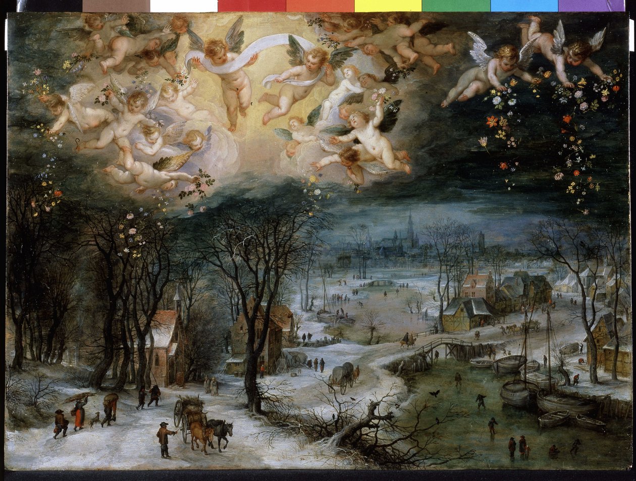 Paisaje de invierno - por Pieter Bruegel el Viejo de Pieter Bruegel the Elder