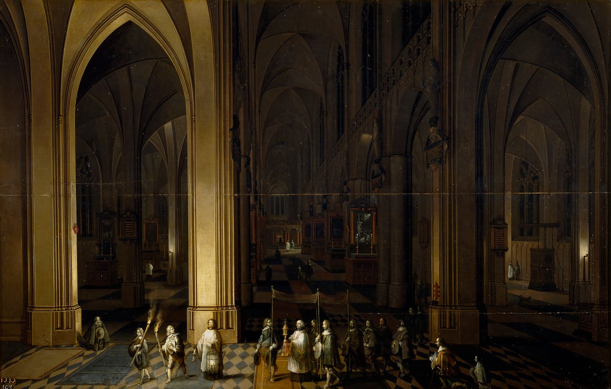Interior de una iglesia de Pieter the Elder Neefs