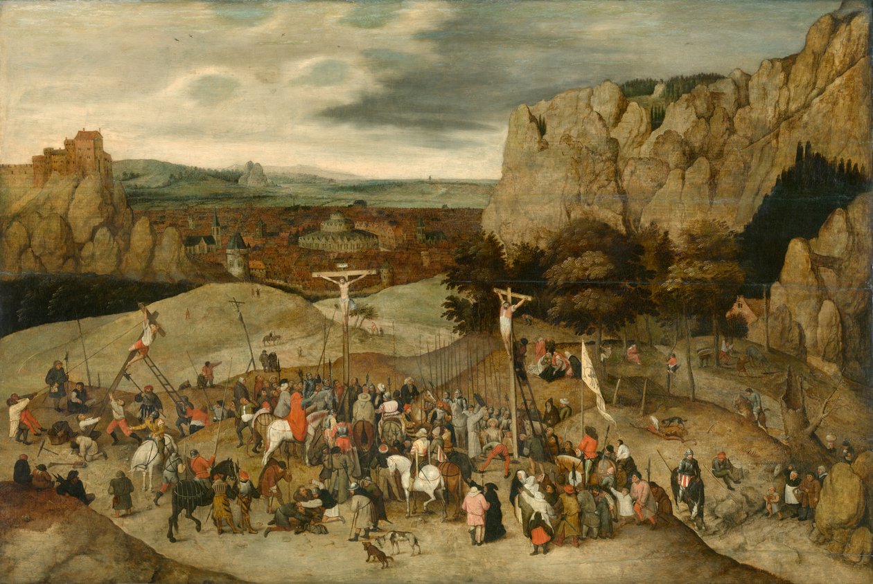 Calvario (aceite) de Pieter the Younger Brueghel