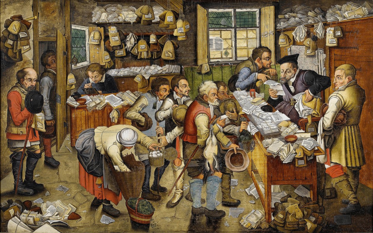 El Pago del Diezmo (conocido como El Abogado del Pueblo) de Pieter the Younger Brueghel