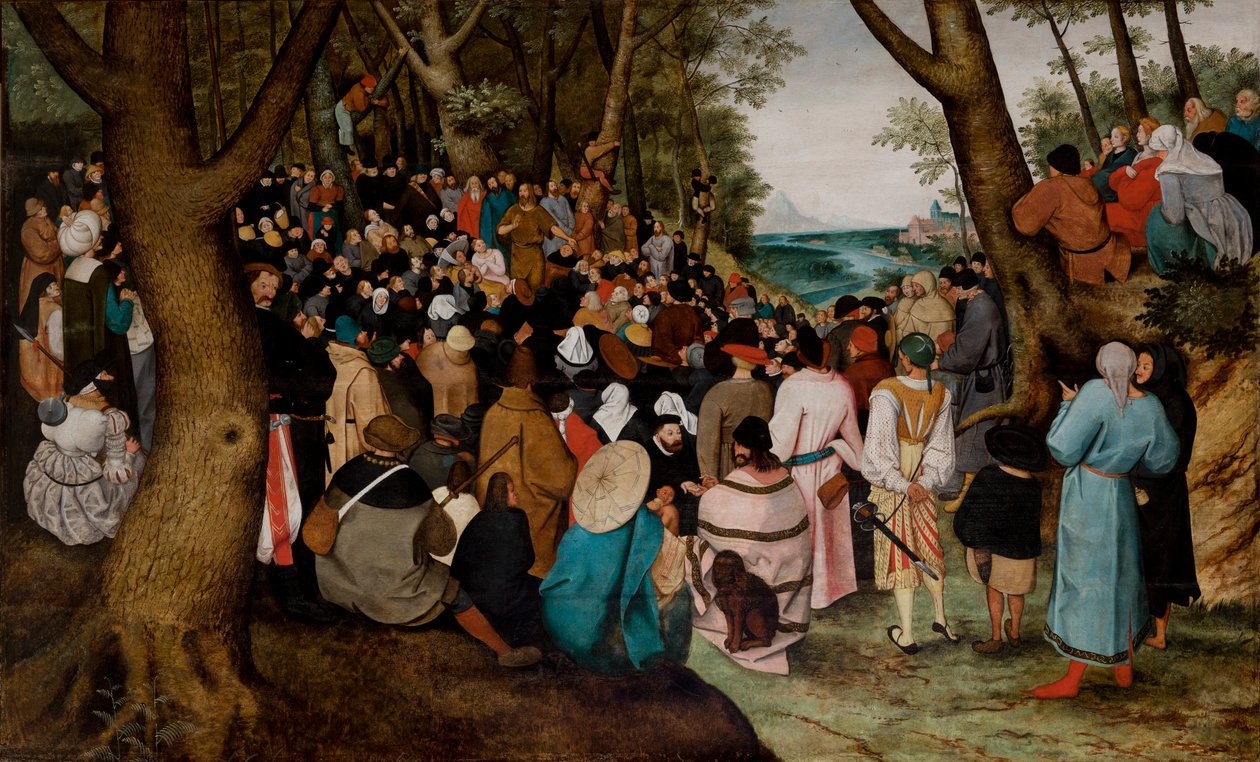 Sermón de San Juan Bautista de Pieter the Younger Brueghel