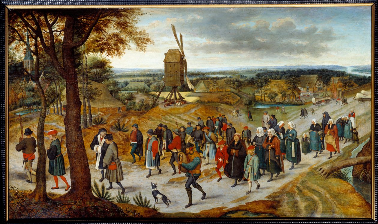 La procesión de bodas por Pieter Brueghel II el Joven conocido como Brueghel d