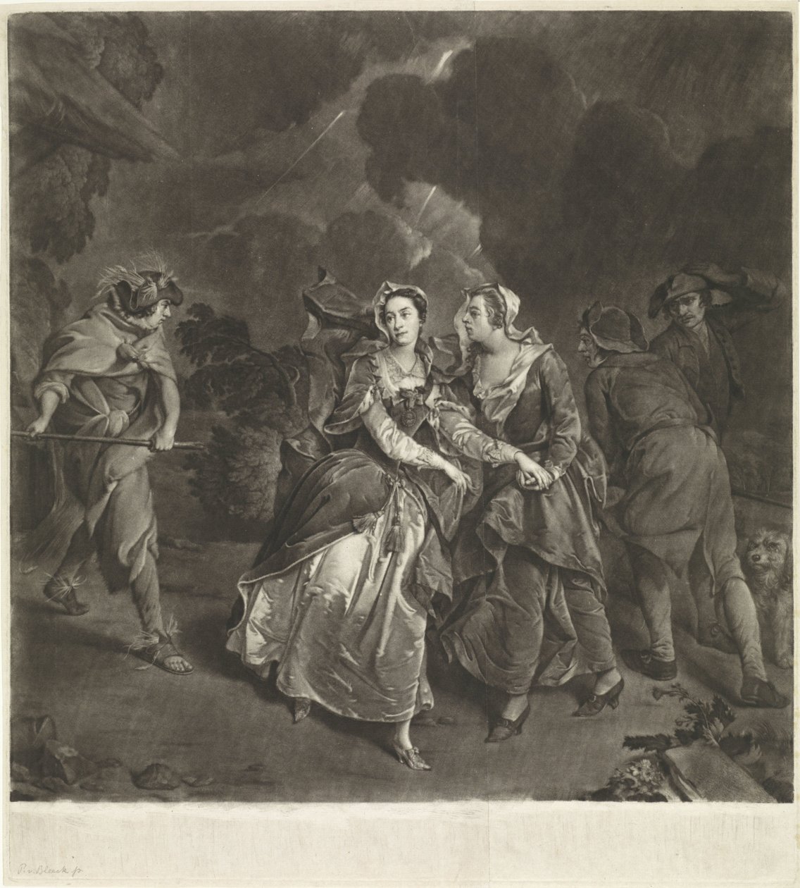 La actriz Susannah Maria Cibber como Cordelia de Pieter van Bleeck