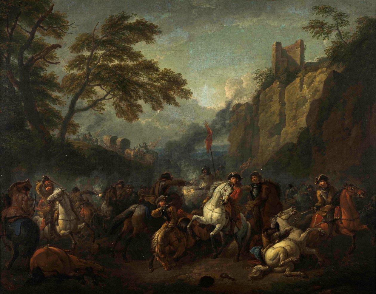 Escena de batalla de Pieter van Bloemen