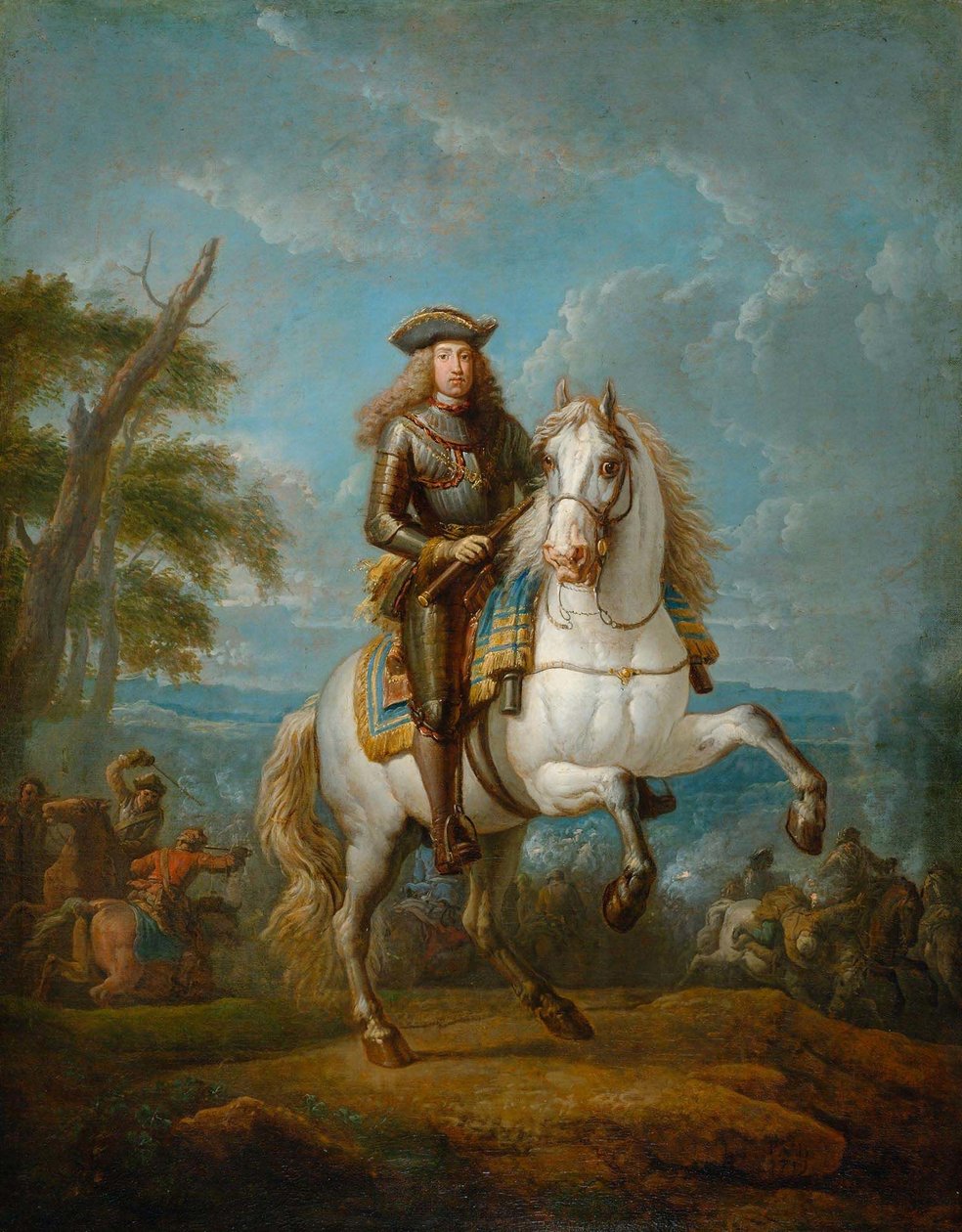 Retrato ecuestre de Carlos VI, Emperador del Sacro Imperio Romano Germánico de Pieter van Bloemen