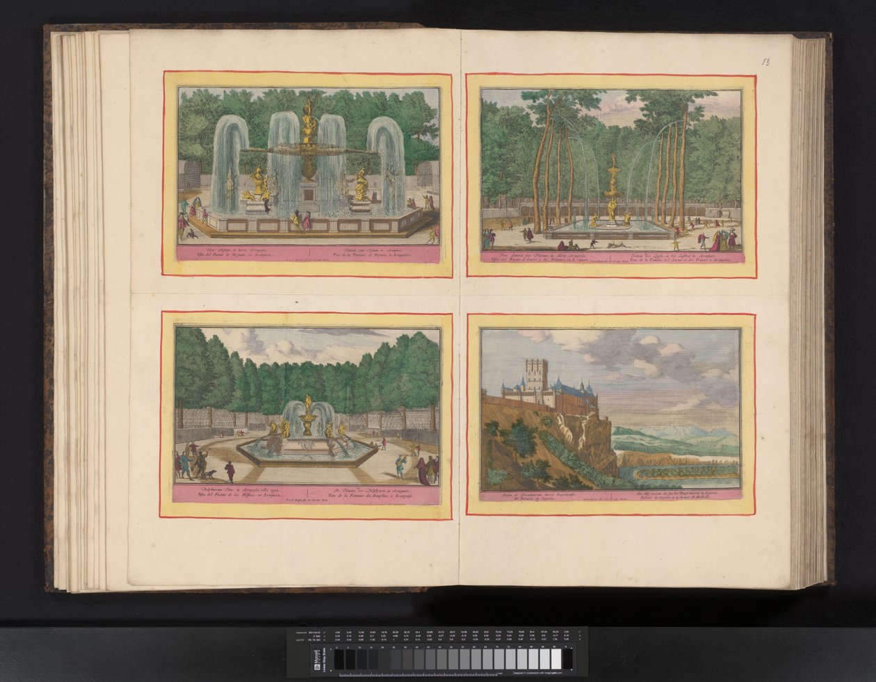 Kaart van het beleg van Barcelona, ​​1706 Plano de la Ciudad de Barcelona y Chateau de Mont Juy con los acercamientos del Ejército de Francia (...) (título sobre objeto) de Pieter van Call (II)