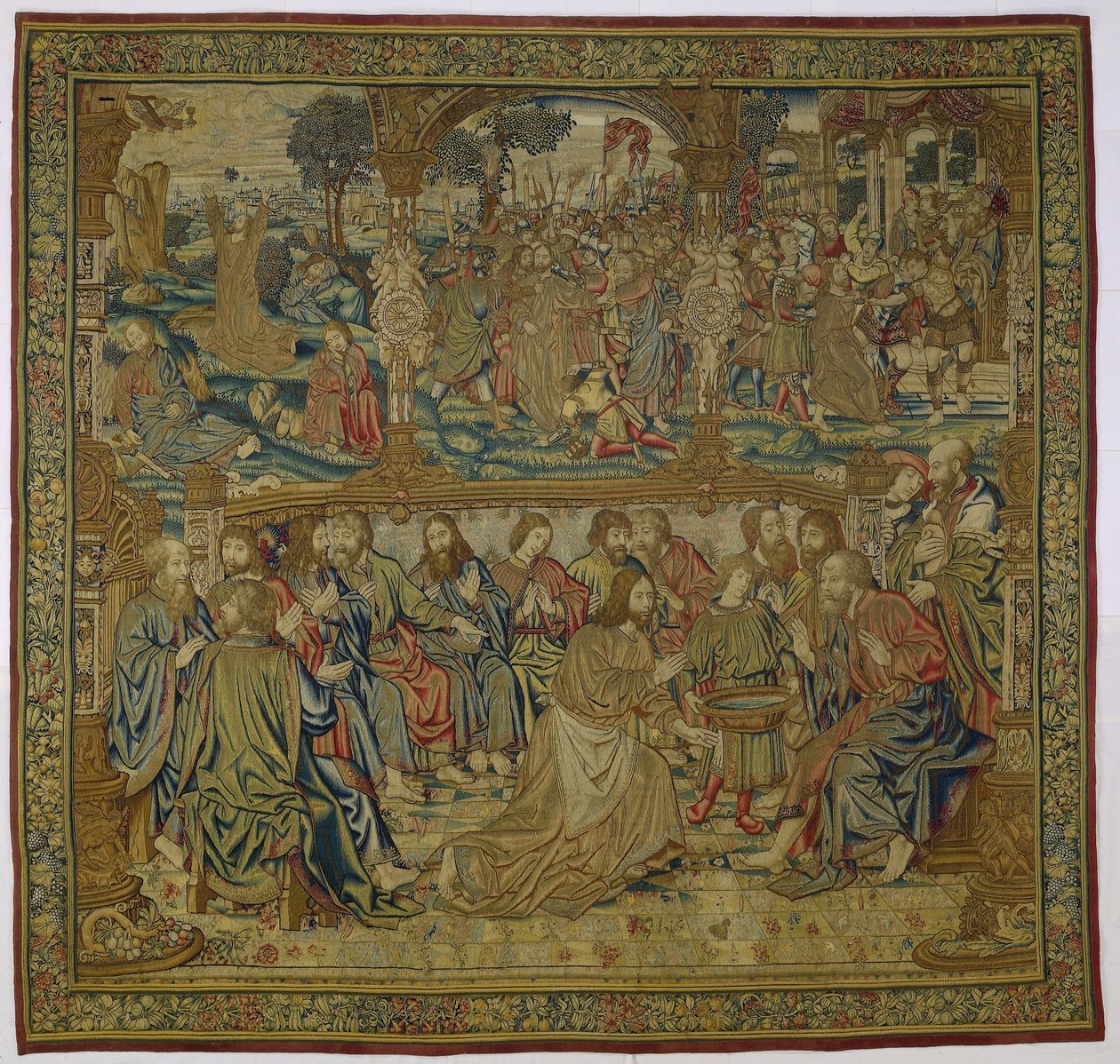 el lavado de pies La Pasión de Cristo (título de la serie) de Pieter van Edingen