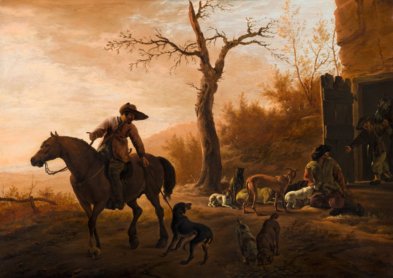 Paisaje con cazadores de Pieter van Laer