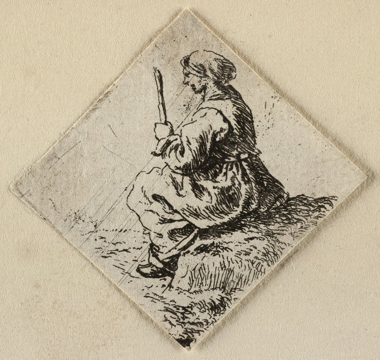 Mujer sentada de Pieter van Laer