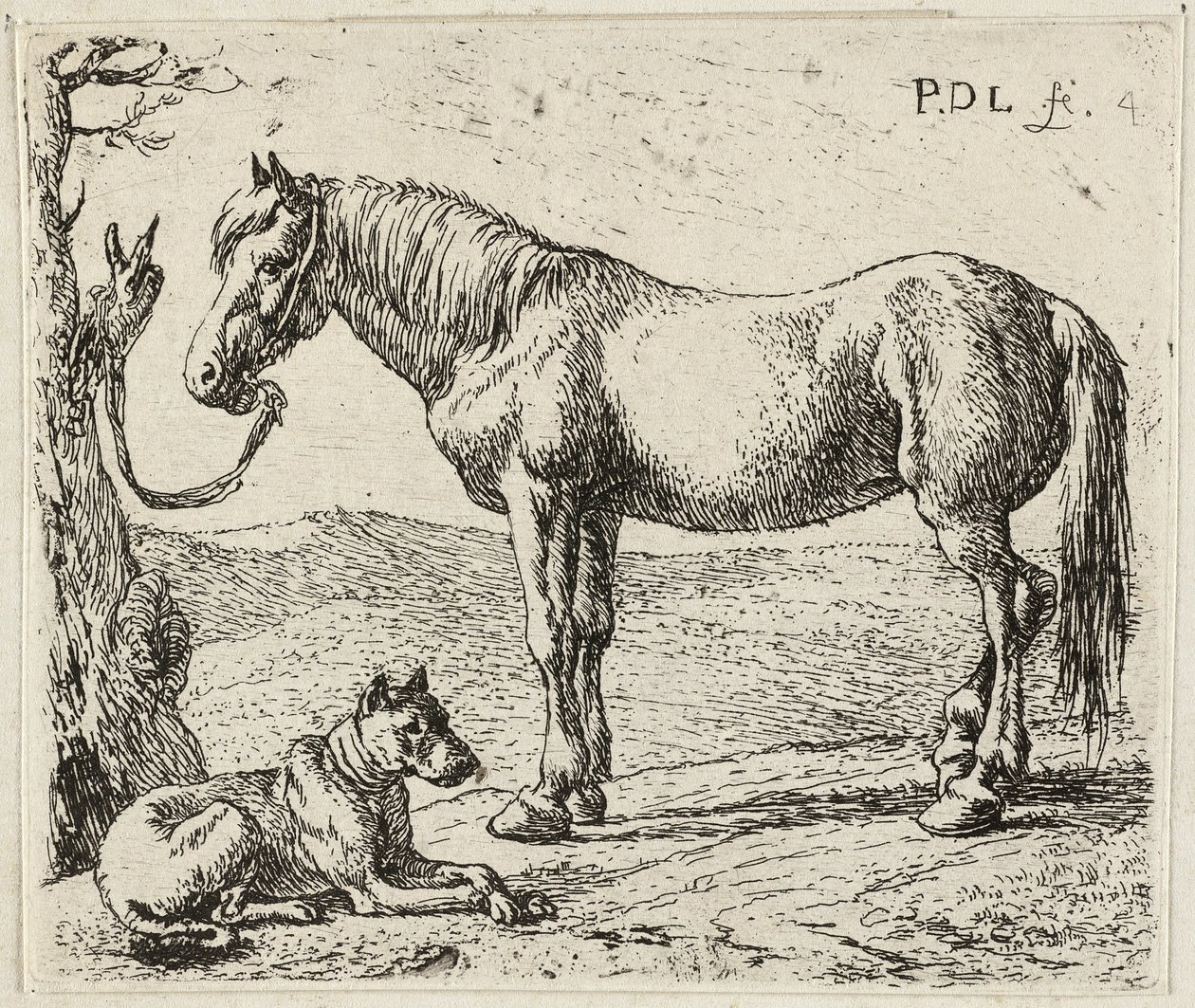 El caballo y el perro de Pieter van Laer