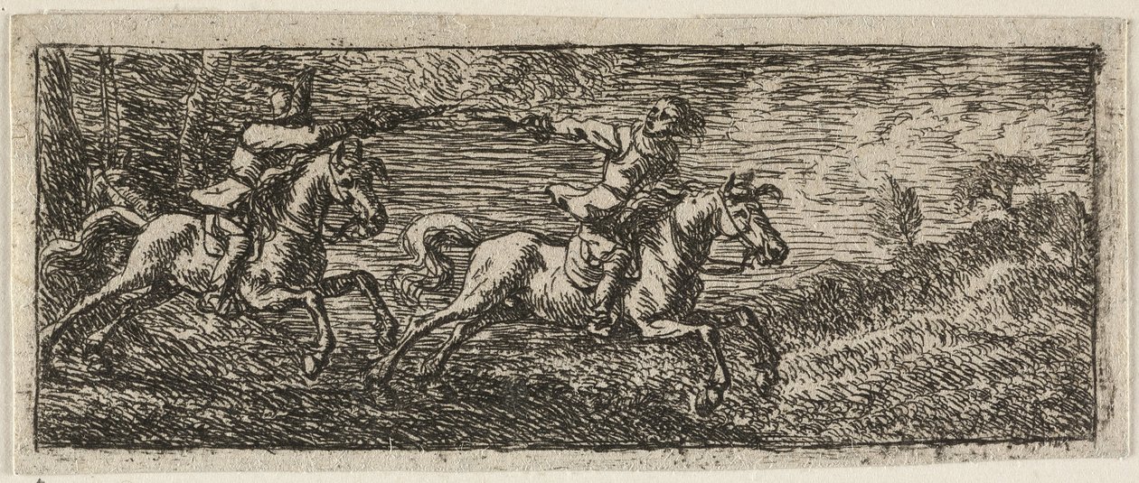 Lucha entre dos jinetes de Pieter van Laer