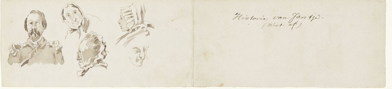 Algunos esbozos de la historia de Jantje
Historia de Jantje. (sin terminar) (título en el objeto) de Pieter van Loon