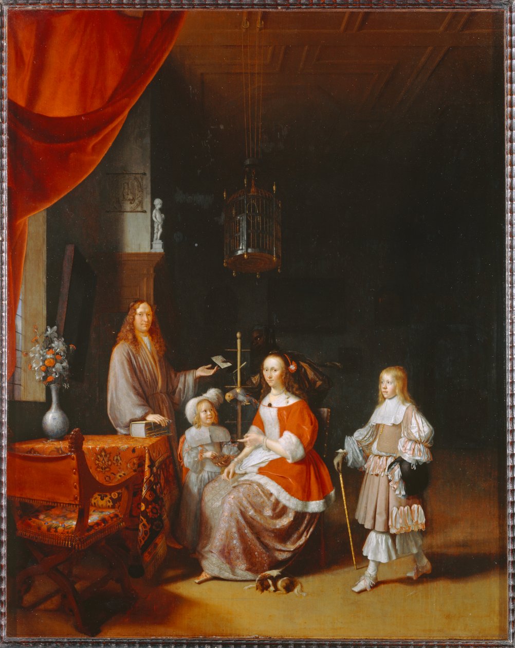 Frans Meerman, secretario municipal de Leiden y su familia ... de Pieter van Slingelandt