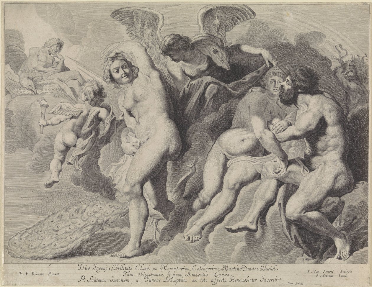 Ixión engañado por Juno y Júpiter de Pieter van Sompel