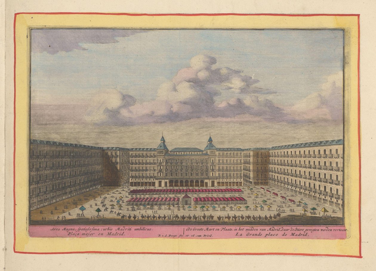 plaza mayor de madrid El Gran Mercado y Plaza, en el centro de Madrid, donde se exhiben las corridas de toros (título sobre objeto) Theatrum Hispaniae (...) (título de serie) de Pieter van den Berge