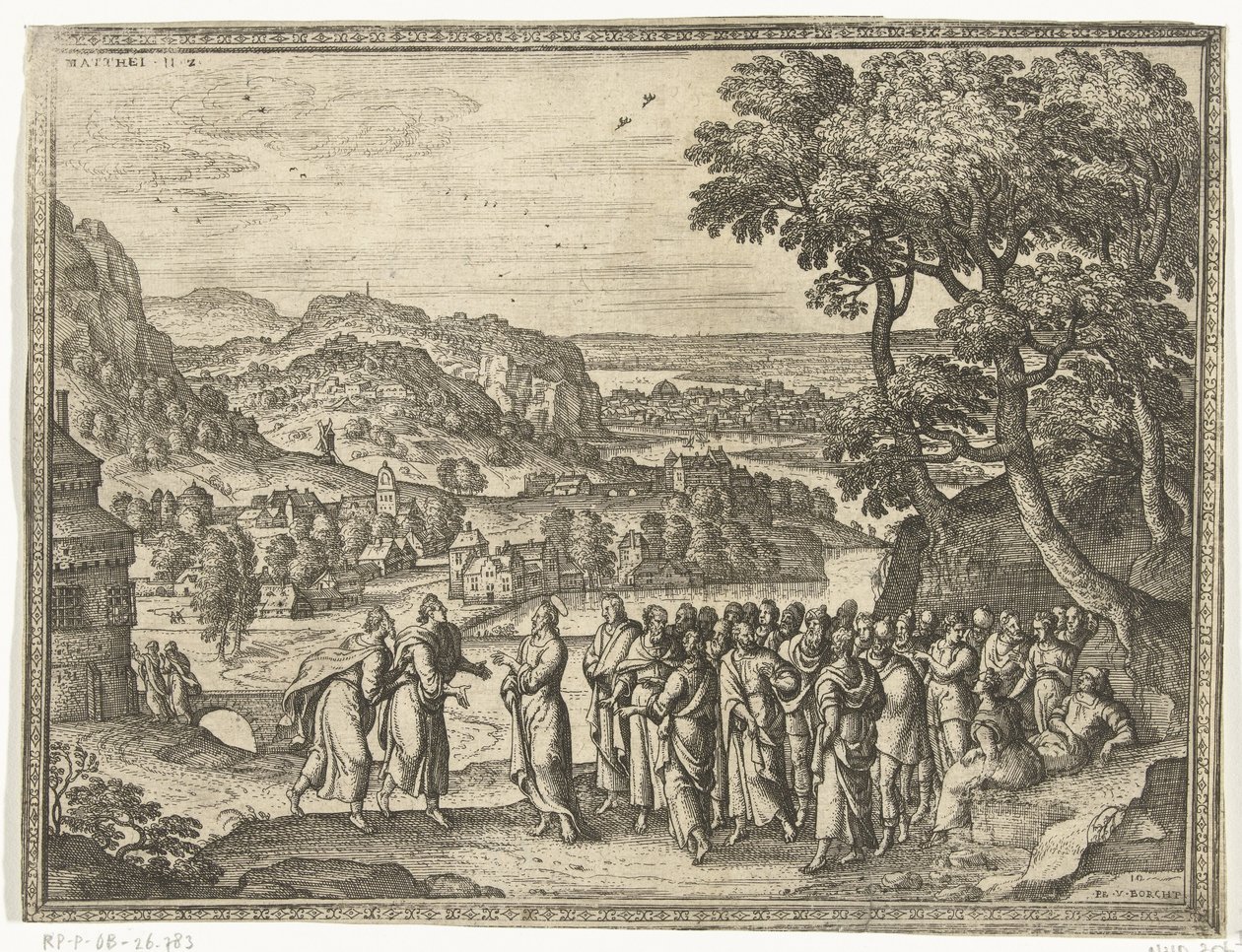 Cristo responde a los discípulos de Juan Imágenes y escenas de la Biblia (título de la serie) de Pieter van der Borcht (I)