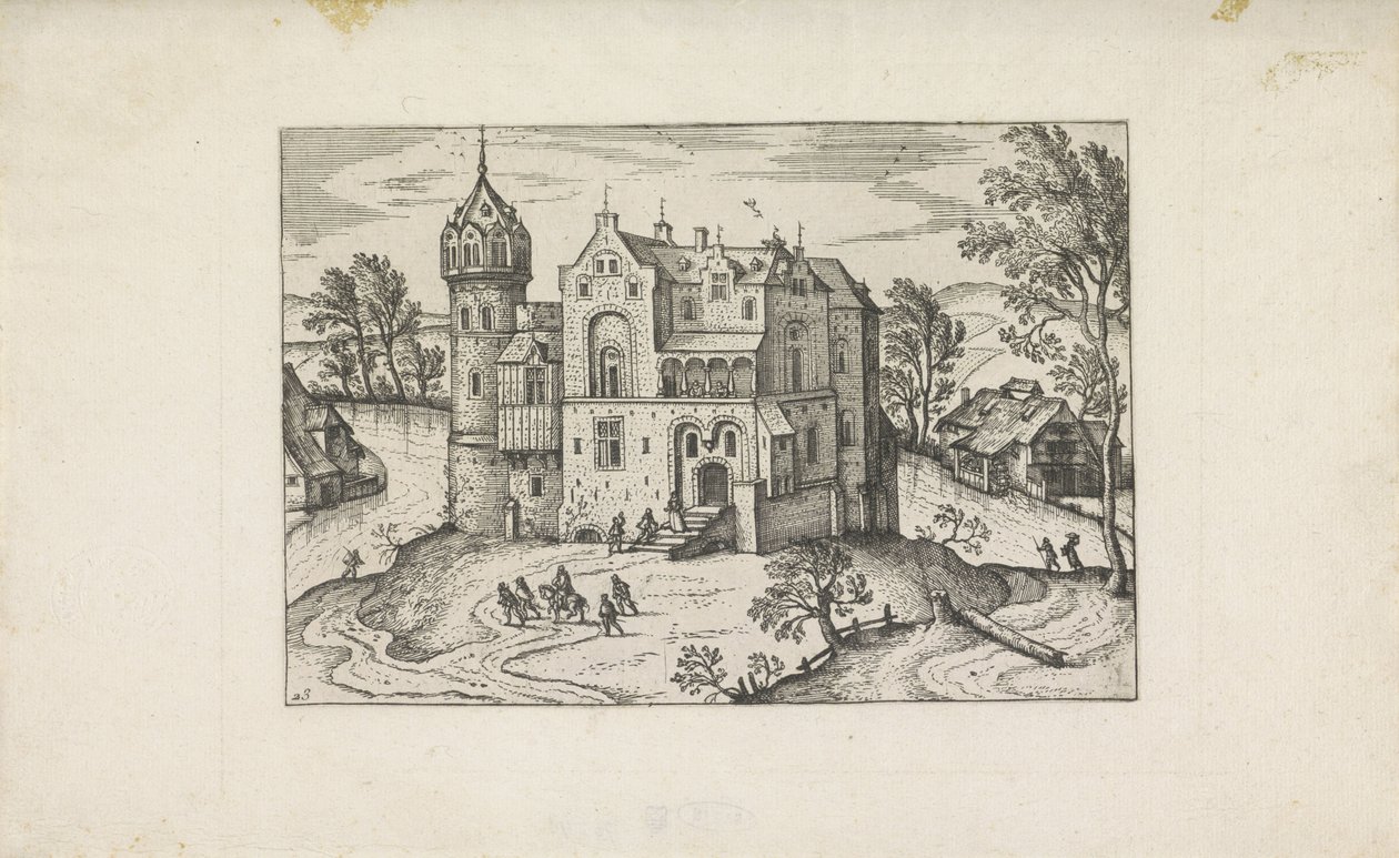 Castillo sobre un río
Pequeños paisajes (título de la serie) de Pieter van der Borcht (I)