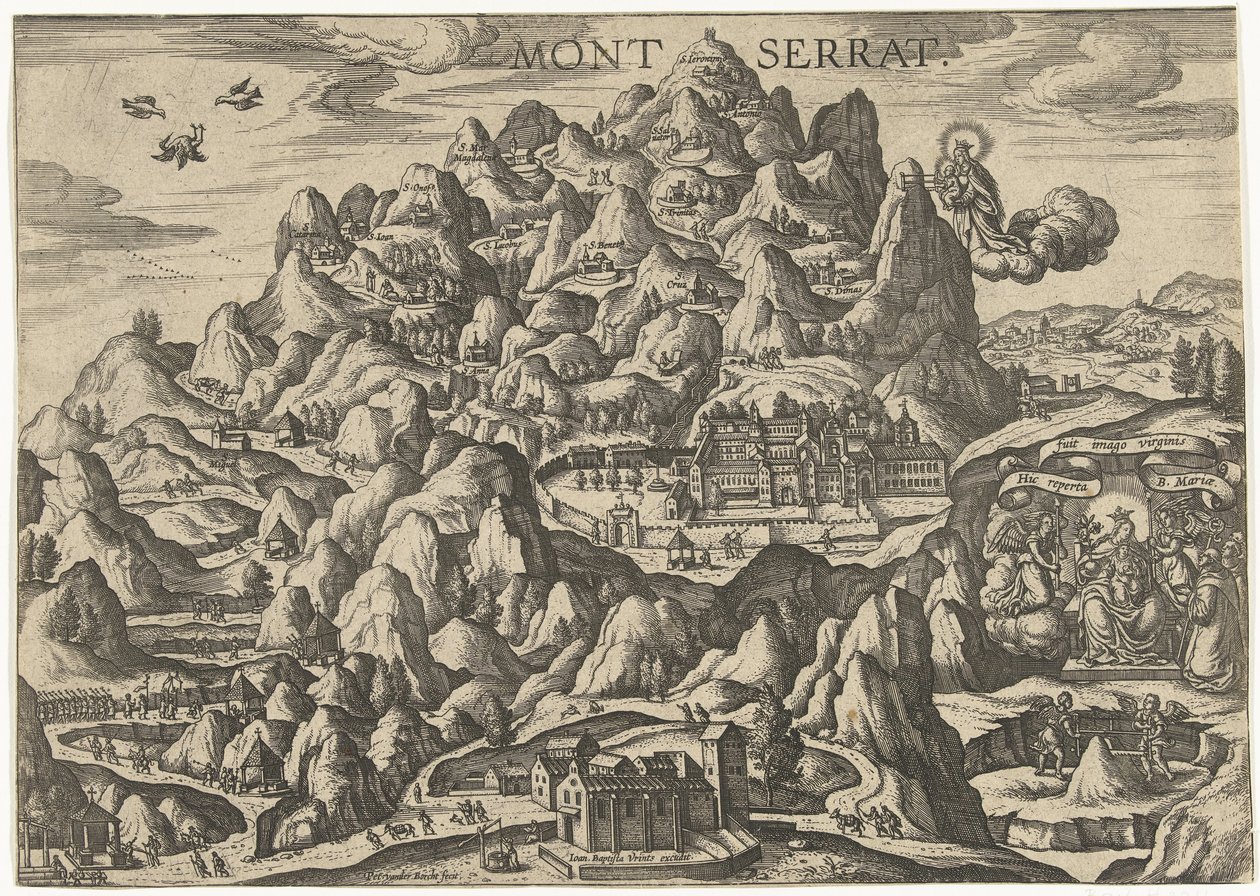 Montserrat, lugar de peregrinación de la Virgen. de Pieter van der Borcht (I)