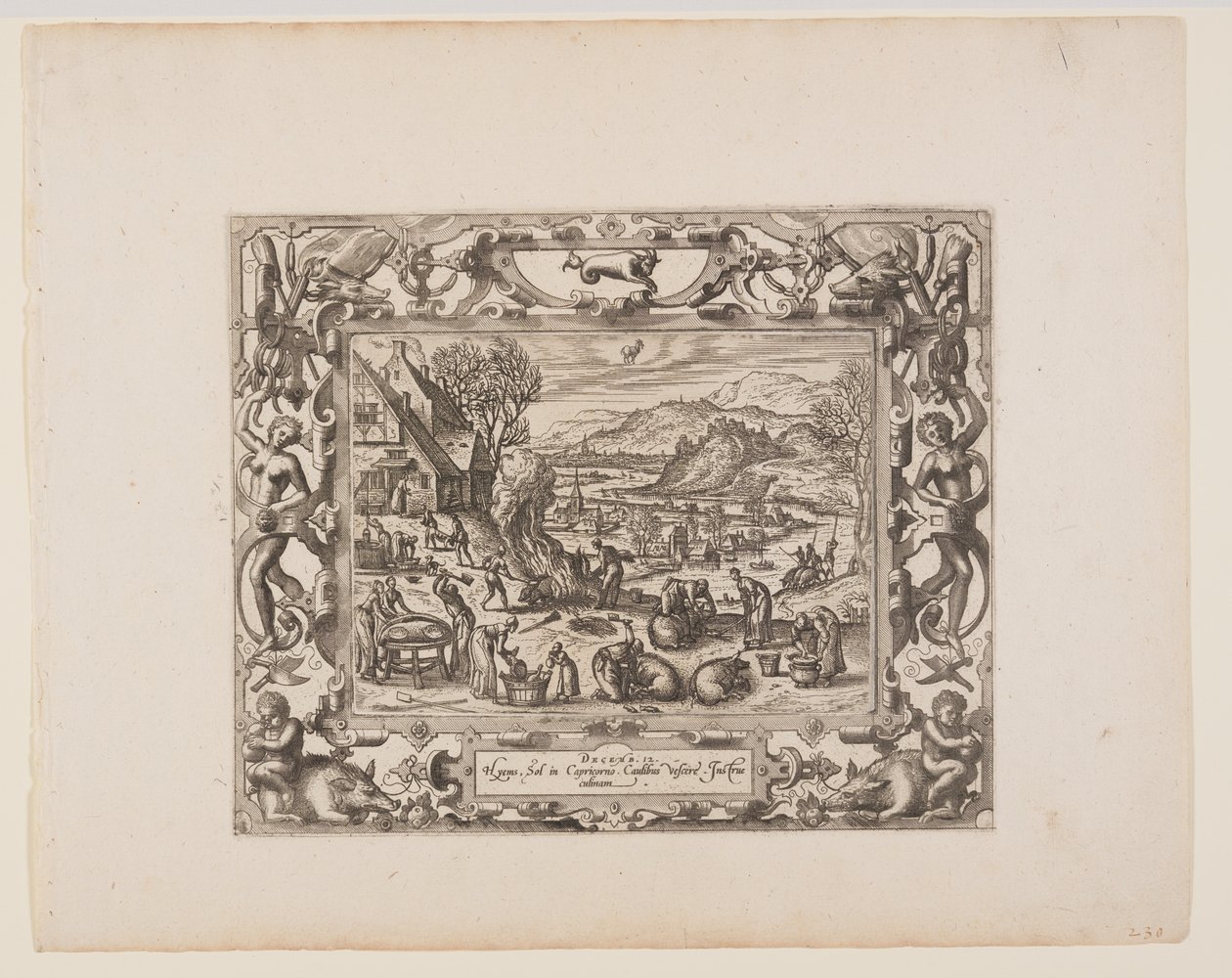 Diciembre, de Los Doce Meses de Pieter van der Borcht