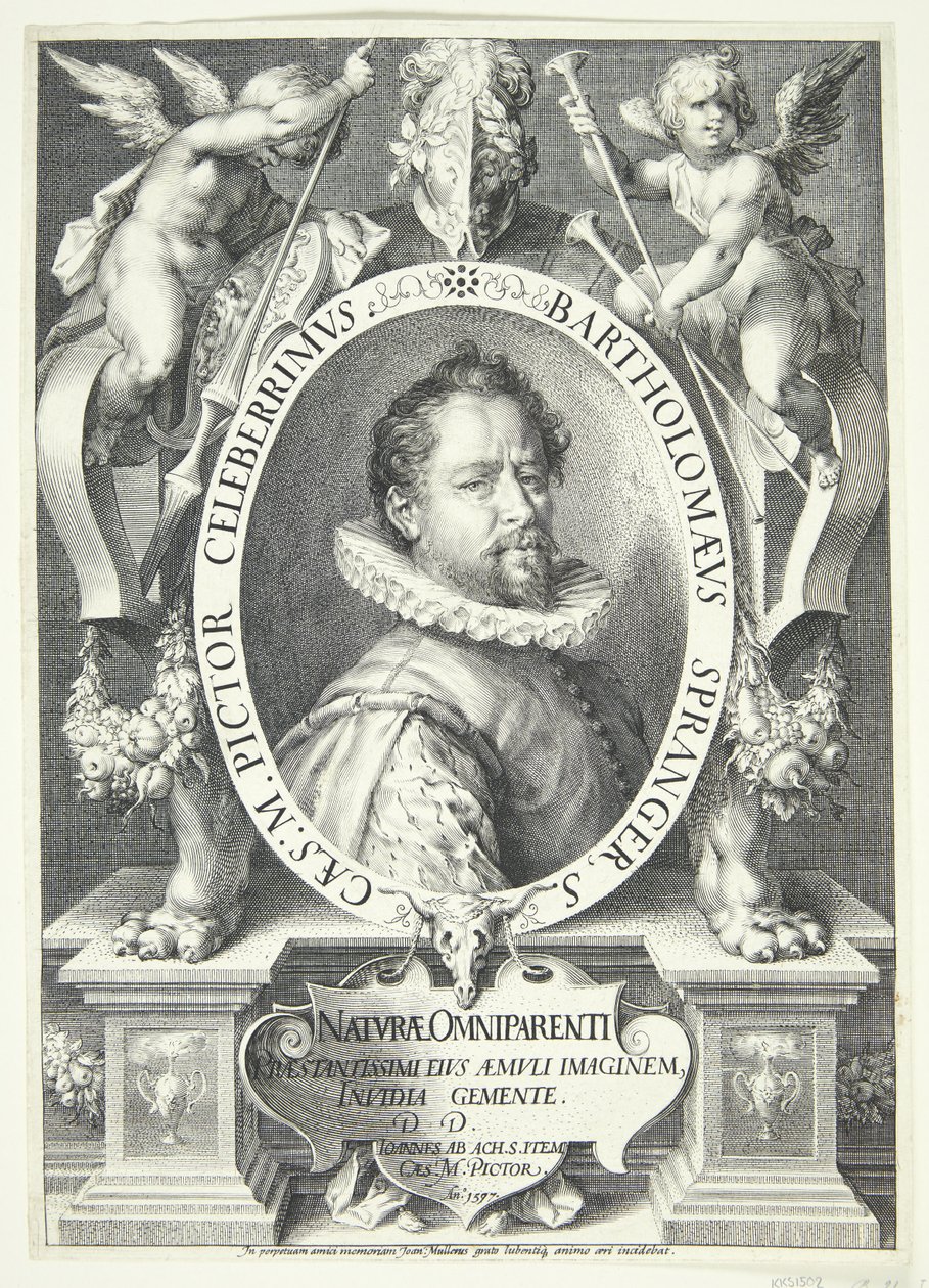 Dios se revela a Abraham en forma de ángel, y Abraham se levanta de Pieter van der Borcht