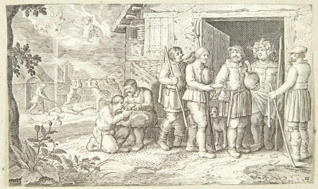 Jacob y el ganado moteado de Pieter van der Borcht