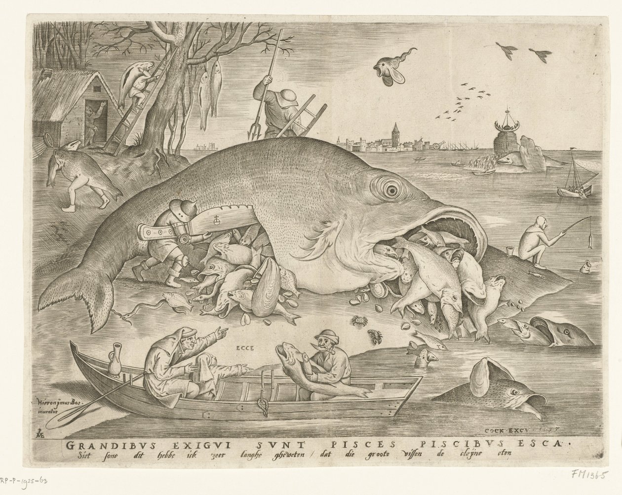 Los peces grandes se tragan a los pequeños
Los peces grandes se comen a los pequeños de Pieter van der Heyden