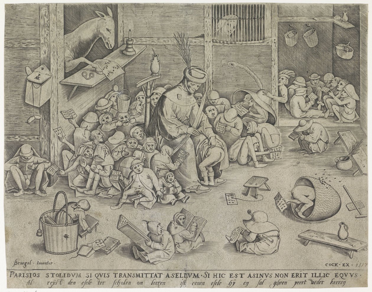 el burro en la escuela de Pieter van der Heyden