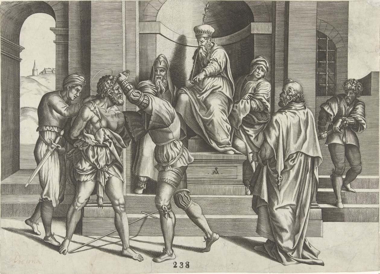 Encarcelamiento de Juan el Bautista de Pieter van der Heyden