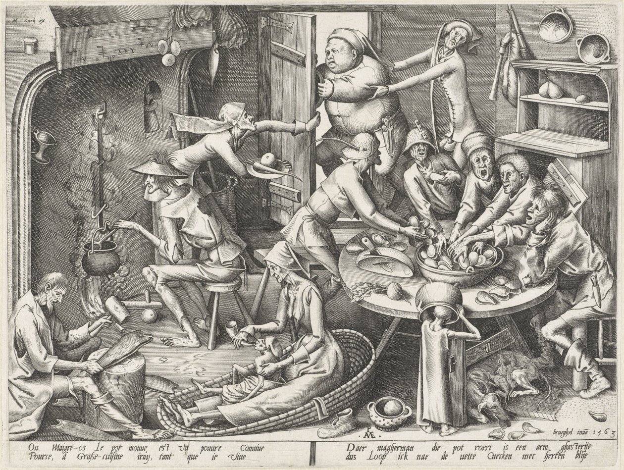 cocina flaca La cocina magra y la cocina grasosa (título de la serie) de Pieter van der Heyden