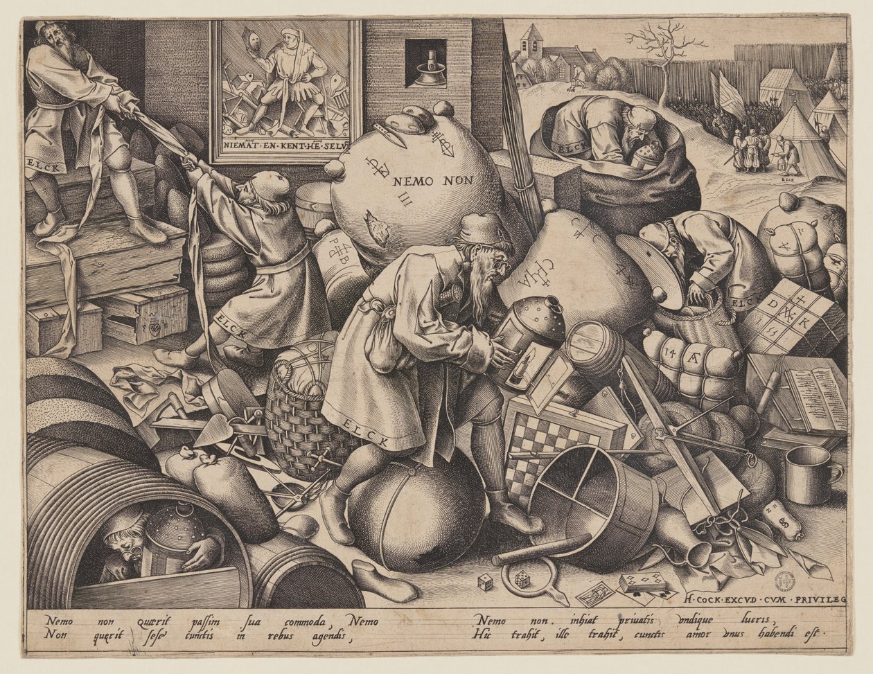 "Nemo Non" (Cada hombre busca su propio beneficio) de Pieter van der Heyden