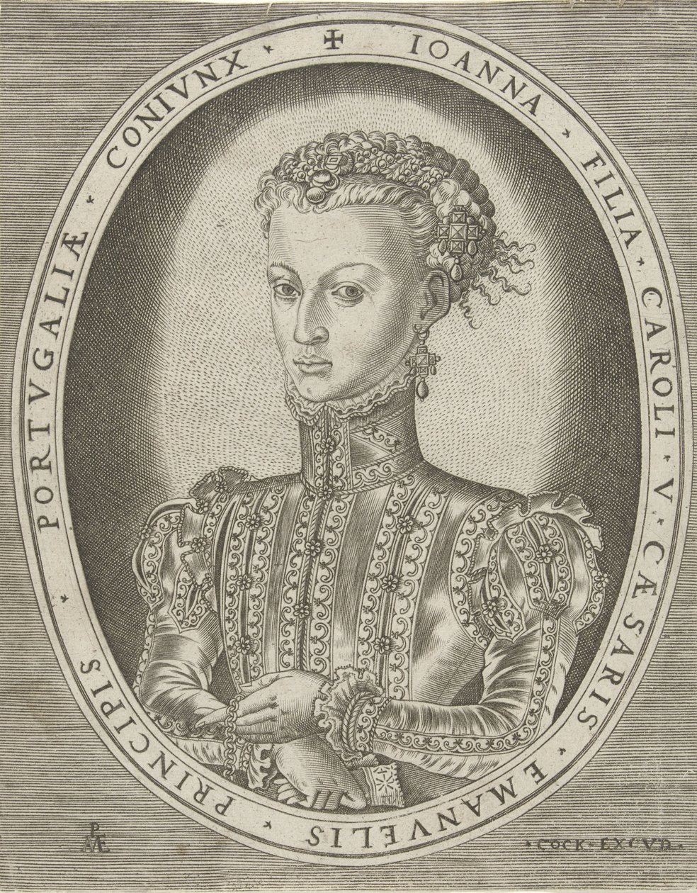 Retrato de Juana de Habsburgo Retratos de gobernantes (título de la serie) de Pieter van der Heyden
