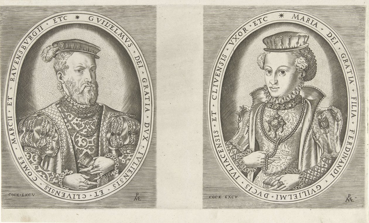 Retratos de Guillermo II, duque de Gelre, y de María de Austria, duquesa de Gelre Retratos de gobernantes (título de la serie) de Pieter van der Heyden