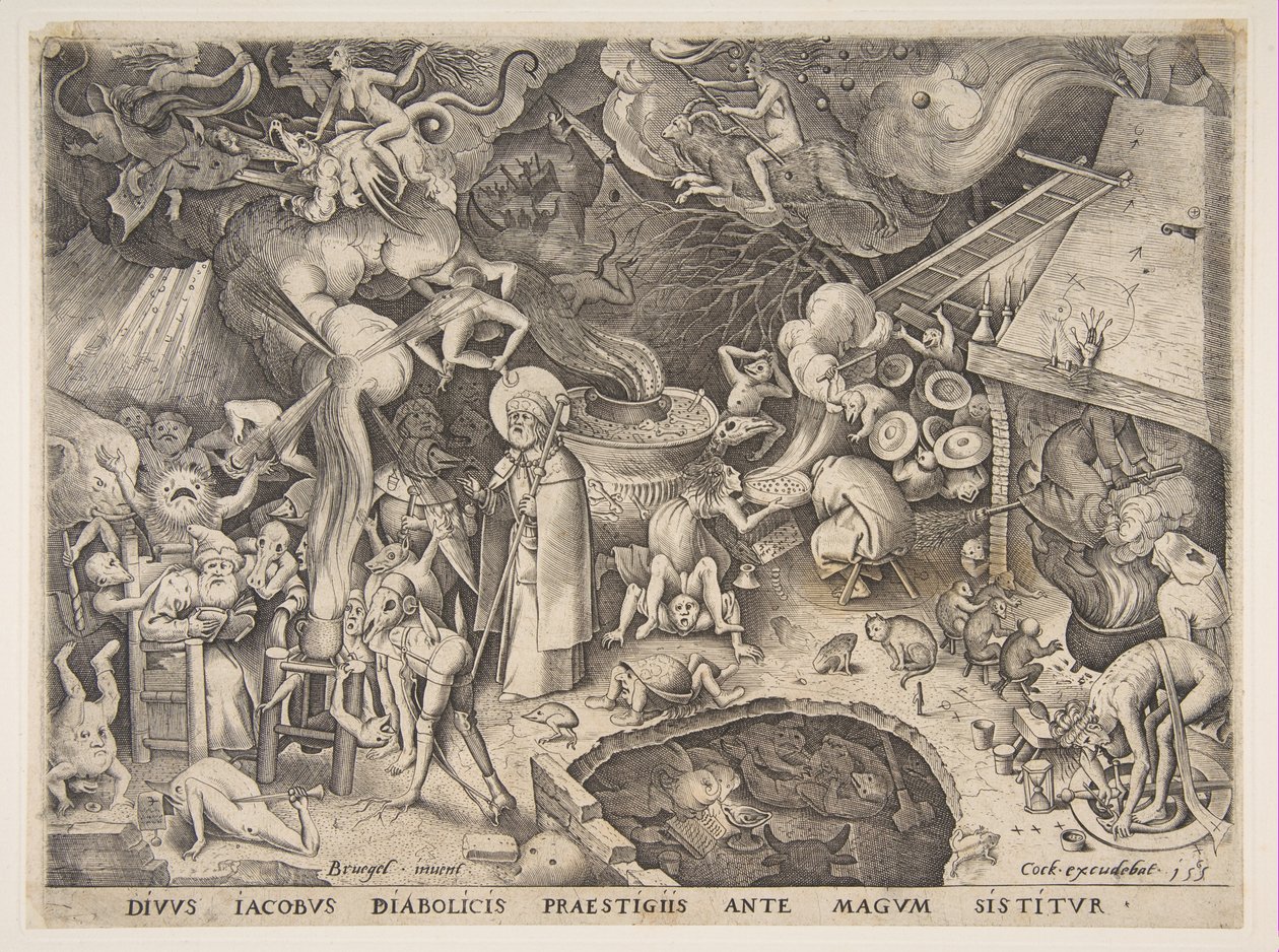 San Jaime y el Mago Hermógenes de La Historia del Mago Hermógenes, 1565 de Pieter van der Heyden