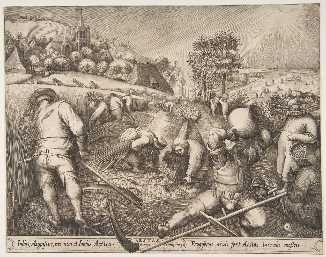 Verano Aestas de la serie Las Estaciones, 1570 de Pieter van der Heyden