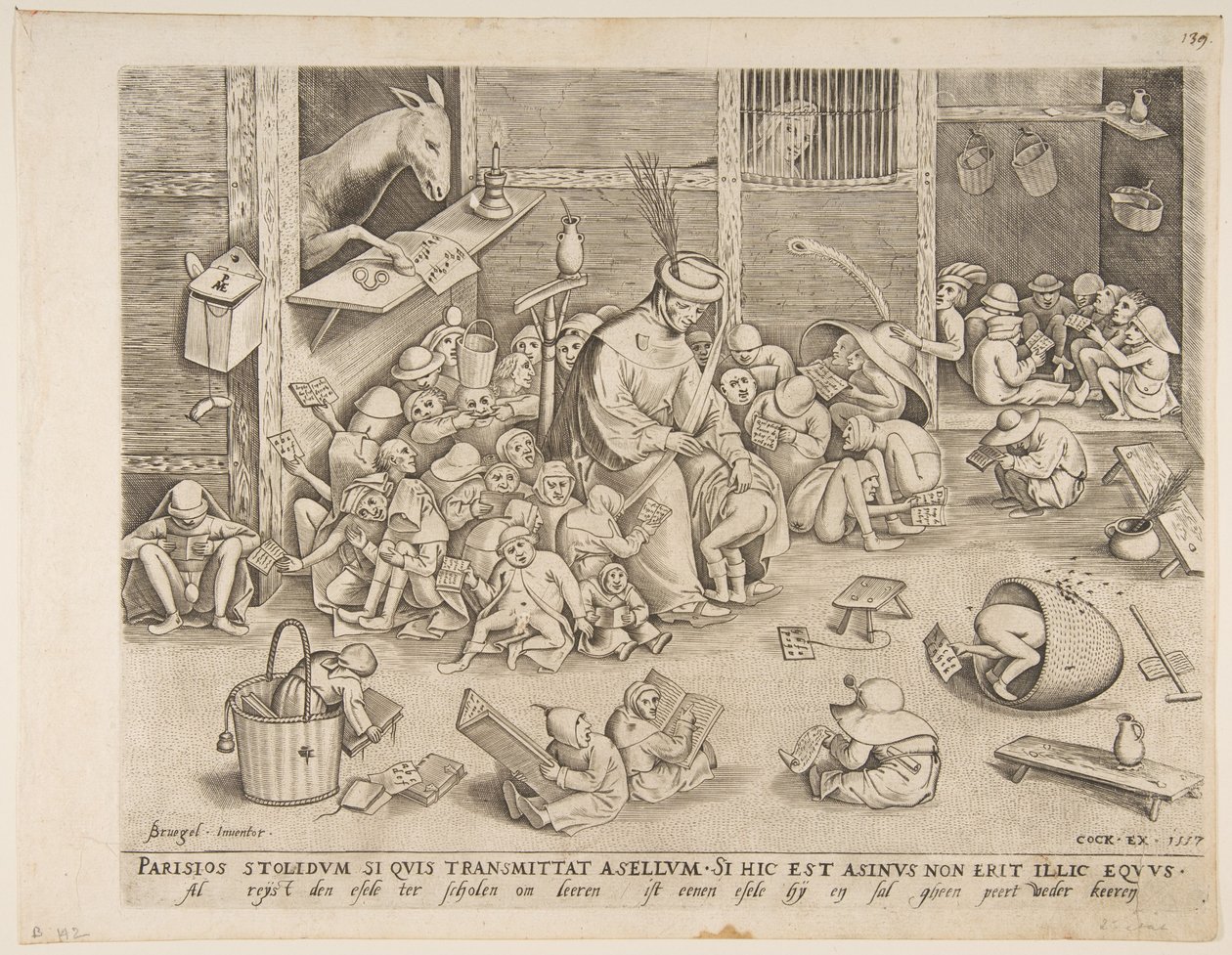 El asno en la escuela de Pieter van der Heyden