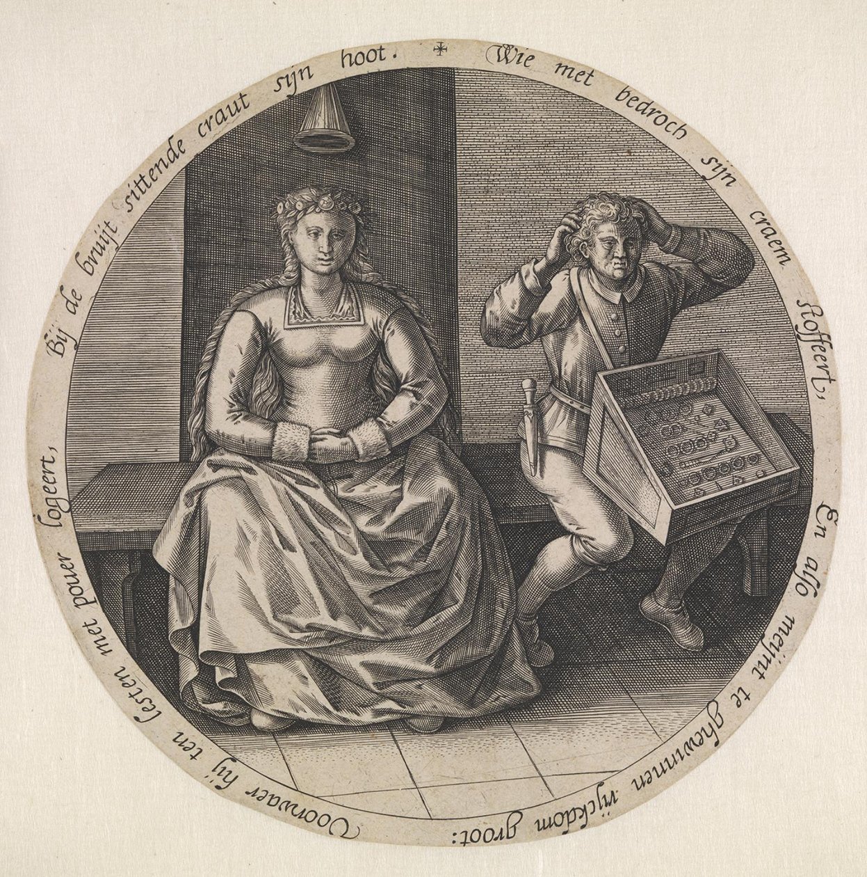 El vendedor ambulante despreocupado de Pieter van der Heyden