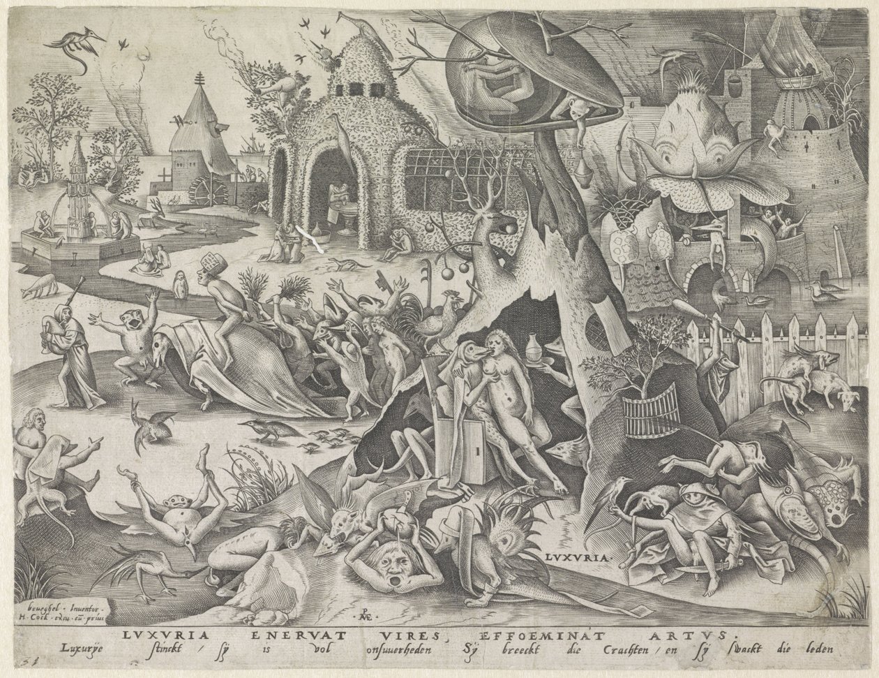 lujuria Luxuria (título sobre objeto) Los siete pecados capitales (título de la serie) de Pieter van der Heyden