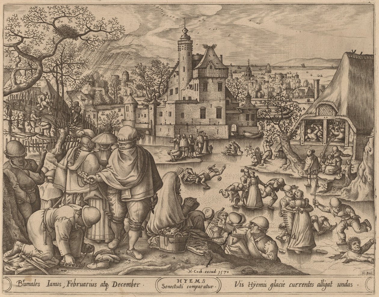 Invierno de Pieter van der Heyden after Hans Bol