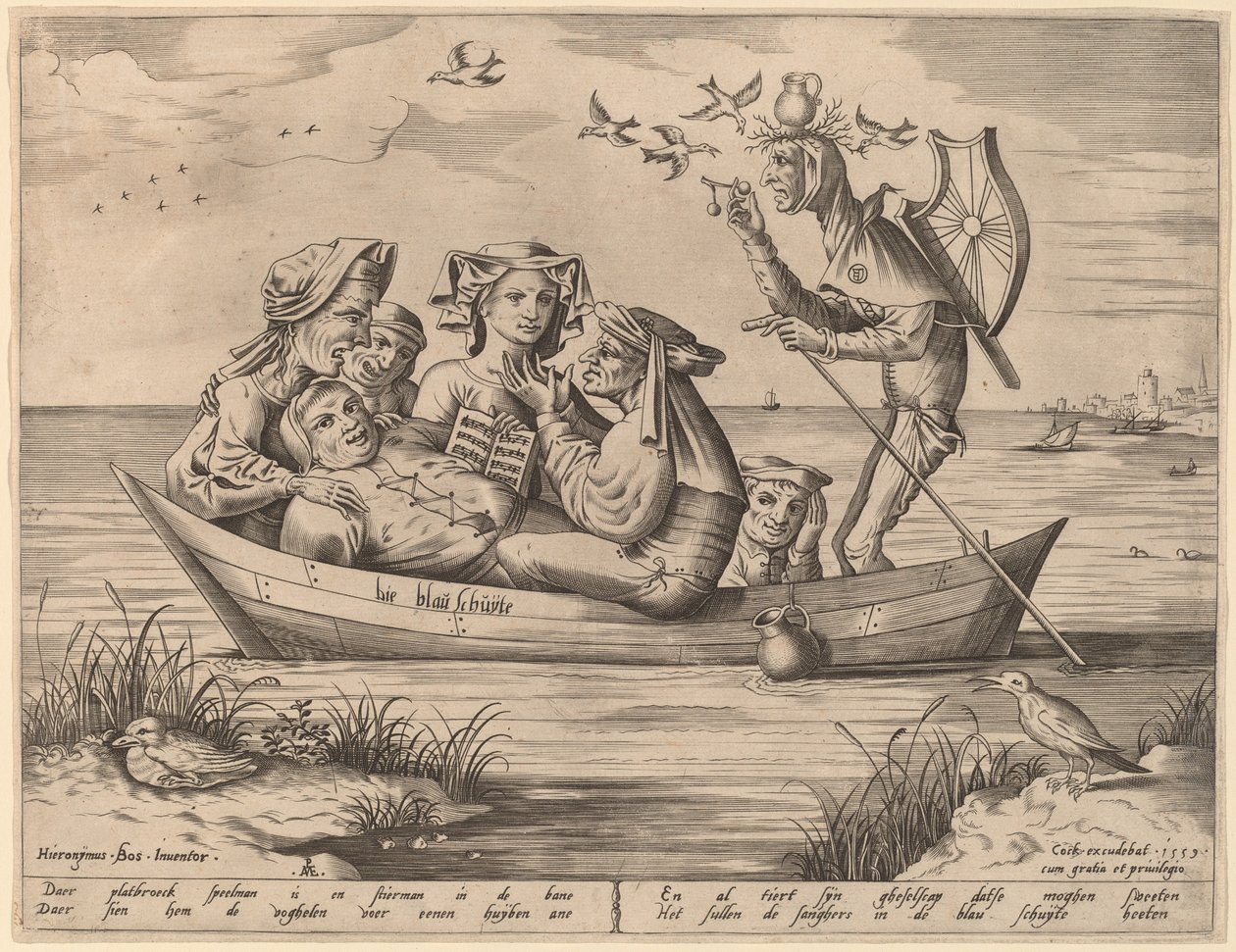 Die Blau Schuyte de Pieter van der Heyden after Hieronymus Bosch