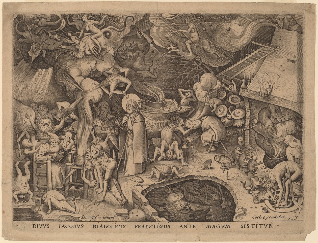 San Santiago y el mago Hermógenes de Pieter van der Heyden after Pieter Bruegel the Elder