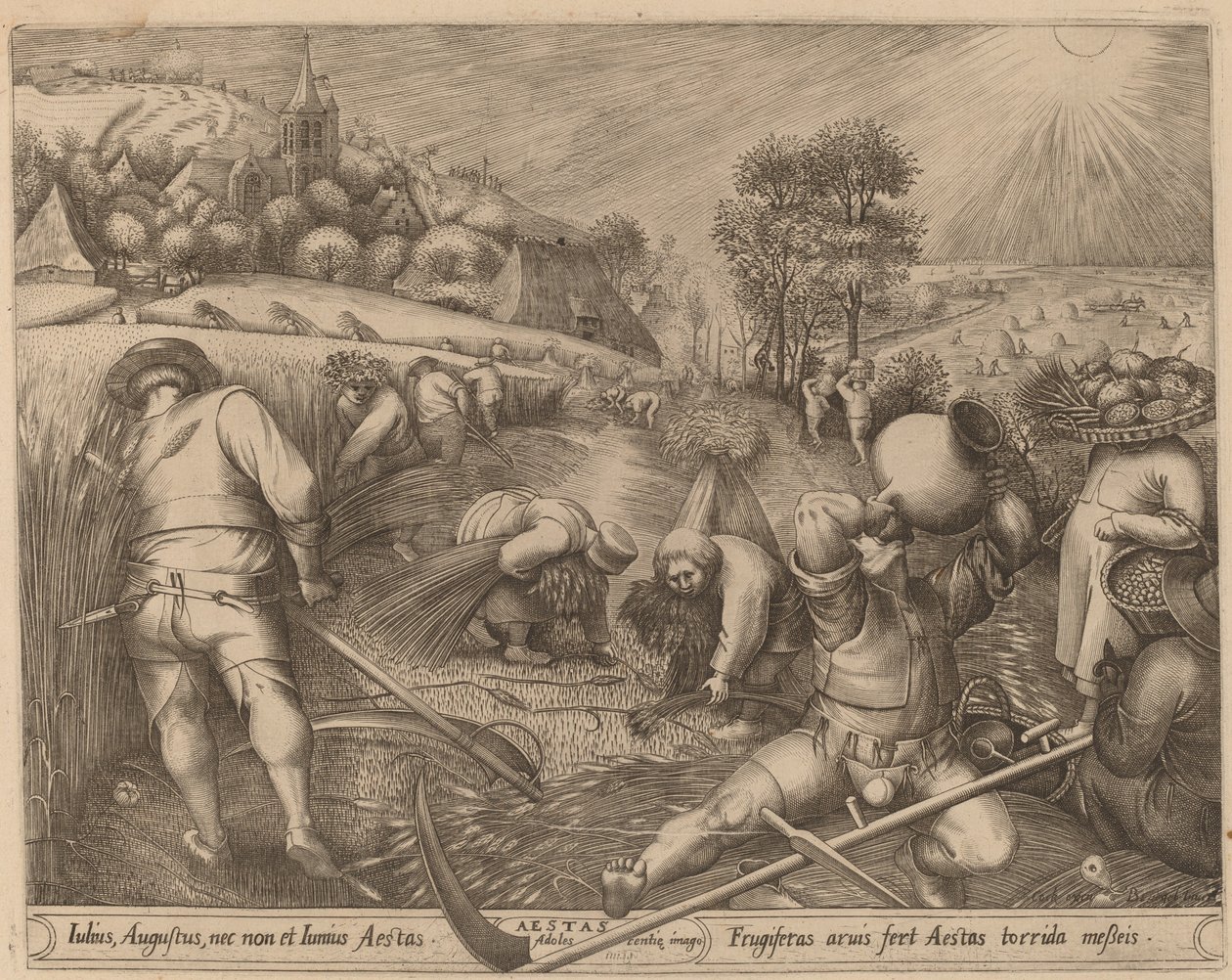 Verano de Pieter van der Heyden after Pieter Bruegel the Elder