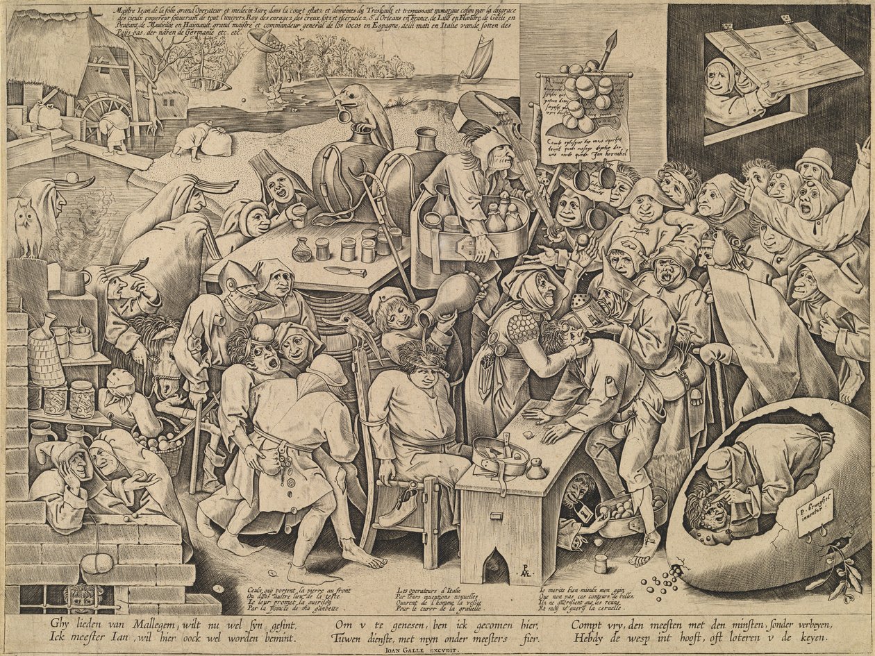 La Bruja de Malleghem de Pieter van der Heyden after Pieter Bruegel the Elder