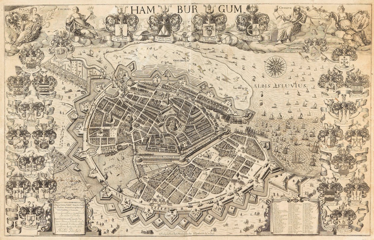 Mapa de Hamburgo de Pietersen