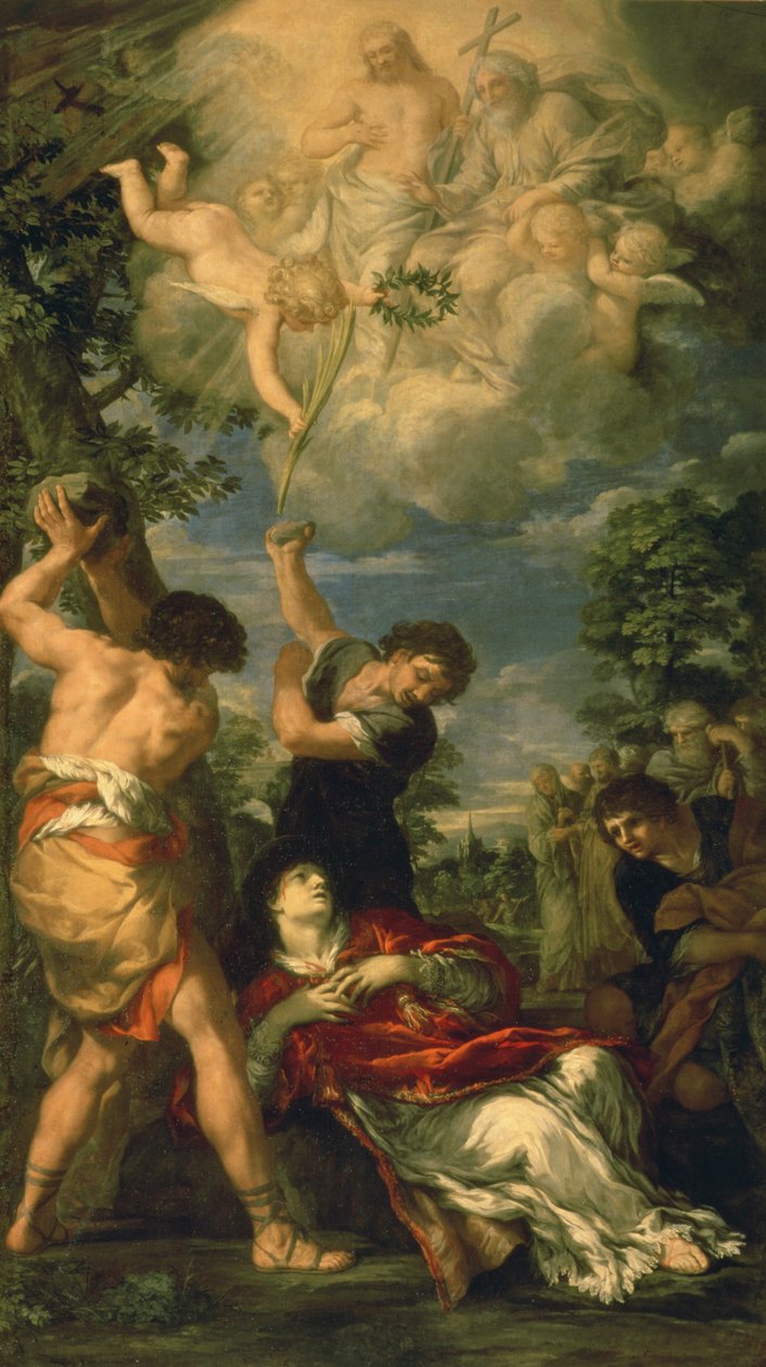 El martirio de San Esteban, 1660 de Pietro da Cortona