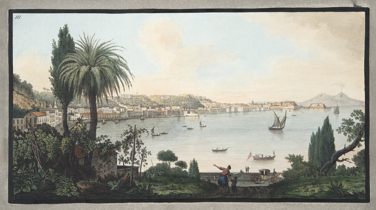Vista de Nápoles tomada desde Pausilipo, Placa III, de 