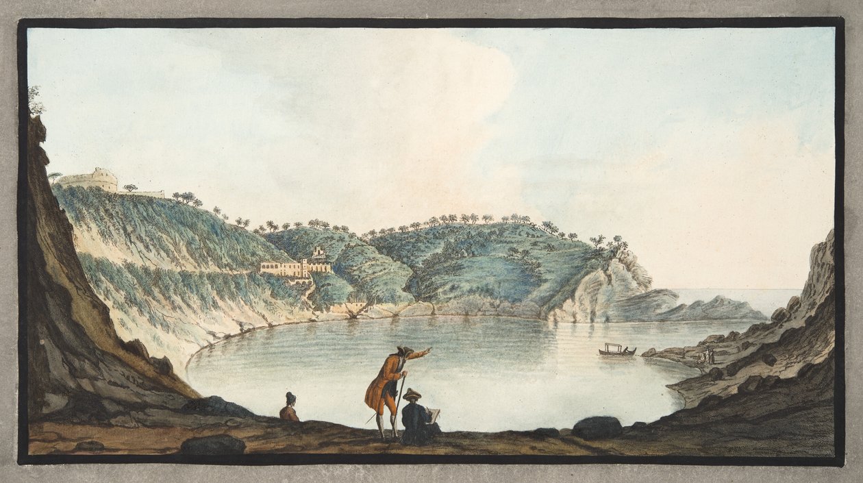 Vista del Porto Pavone en la isla de Nisida, Placa XXII de 