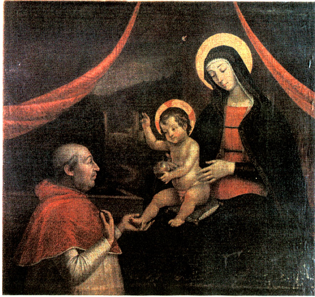 Alejandro VI arrodillado ante la Madonna de Pietro Facettio