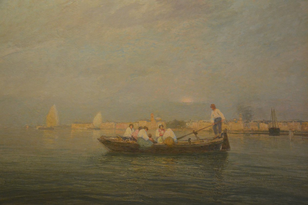La pintura de Pietro Fragiacomo de 1914, Il Traghetto (El Ferry) de Pietro Fragiacomo