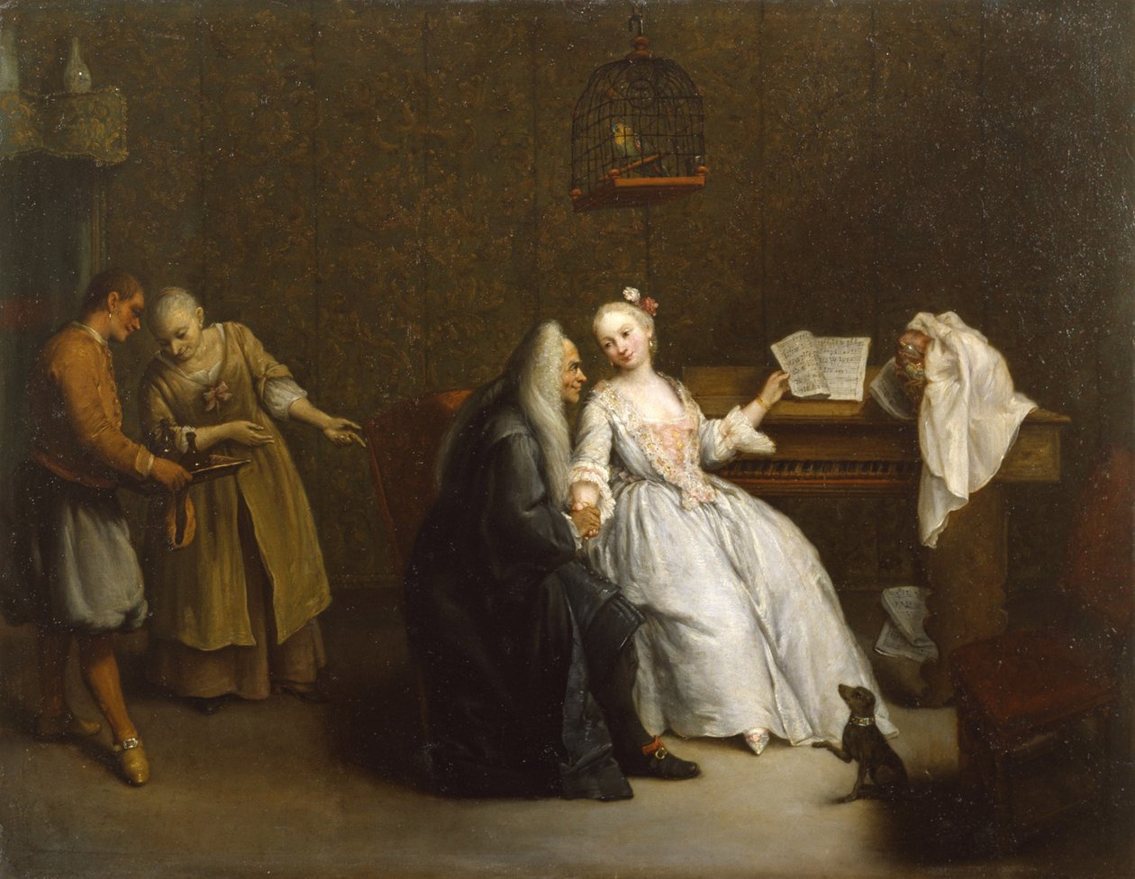 La lección de música, c.1760 de Pietro Longhi
